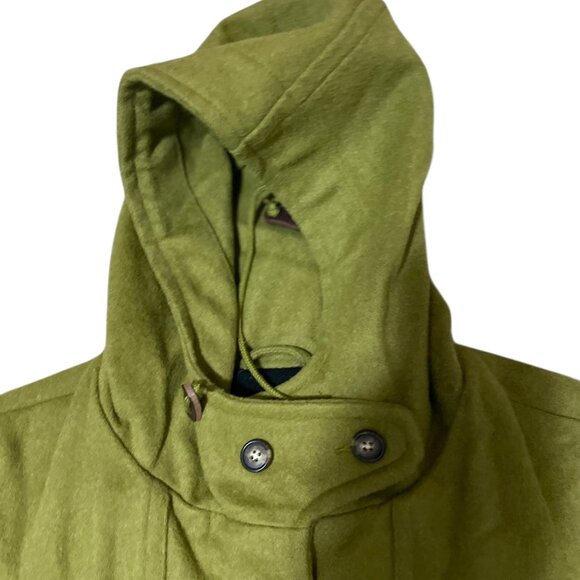 Vintage Lands End Wool Duffle Coat Toggle Front Made in USA Women's Sz L (14-16) - Picture 4 of 6